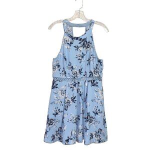 Speechless Sleeveless Cut Out Scoop Neck Floral Skater Summer Mini Dress…